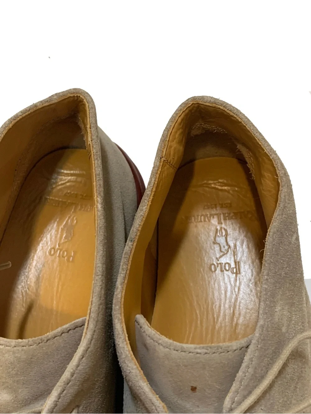 Polo Ralph Lauren Men's Beige Suede Lace-Up Chukka Boots